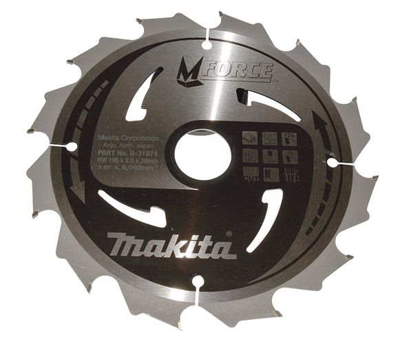 Makita FORCE Lame de scie 190x30x12Z B 31974