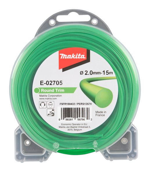 Fil de coupe rond Round Trim MAKITA 2 mm x 15 E 02705