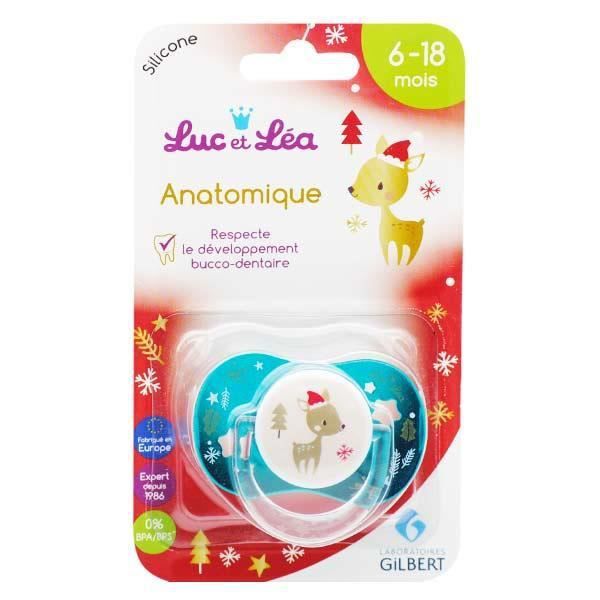  - Luc Et Léa Sucette Anatomique Faon De Noël 6-18m