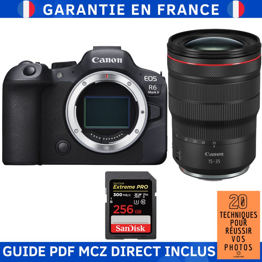 Canon EOS R6 Mark II + RF 15 35mm f2.8 IS USM + 1 SanDisk Extreme PRO UHS II SDXC 300 MB/ + Guide PDF MCZ DIRECT '20 TECHNIQUES POUR RÉUSSIR VOS PHOTOS - vue 3