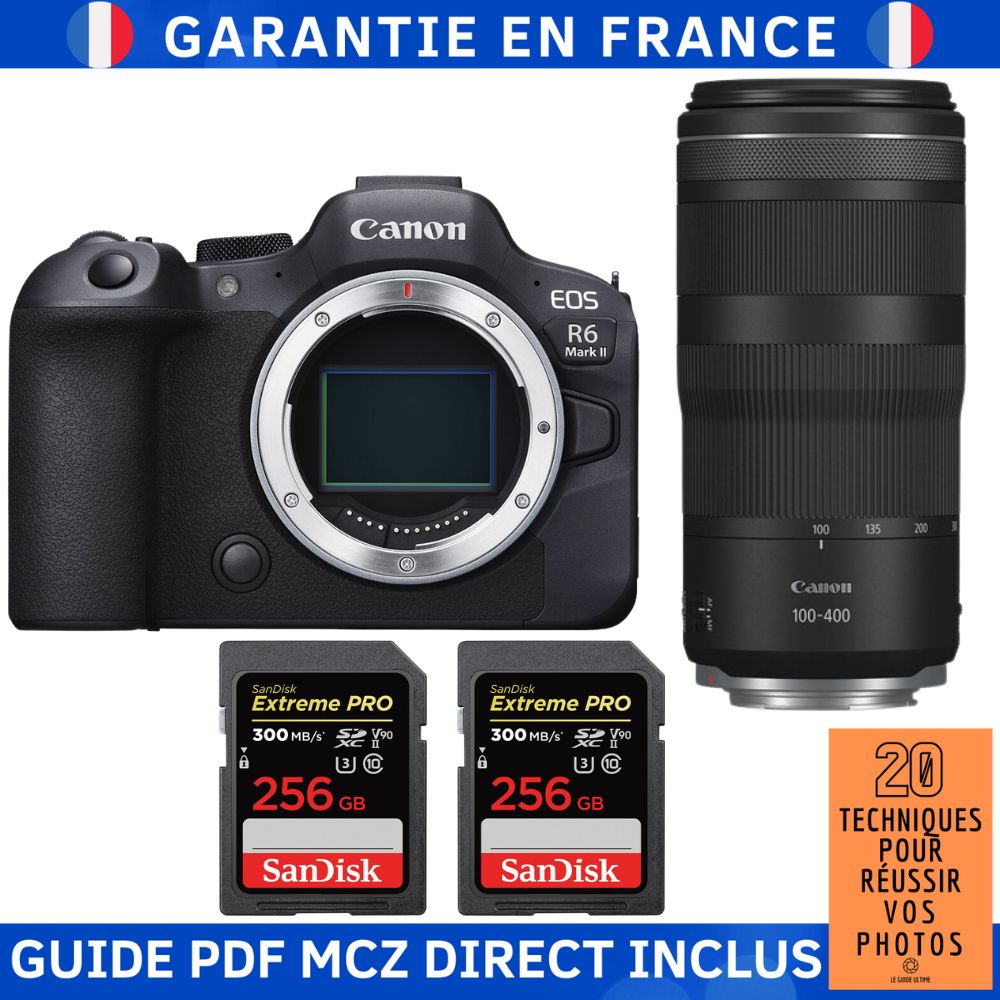 Canon EOS R6 Mark II + RF 100 400mm f5.6 8 IS USM + 2 SanDisk Extreme PRO UHS II SDXC 300 MB/ + Guide PDF MCZ DIRECT '20 TECHNIQUES POUR RÉUSSIR VOS PHOTOS - vue 4