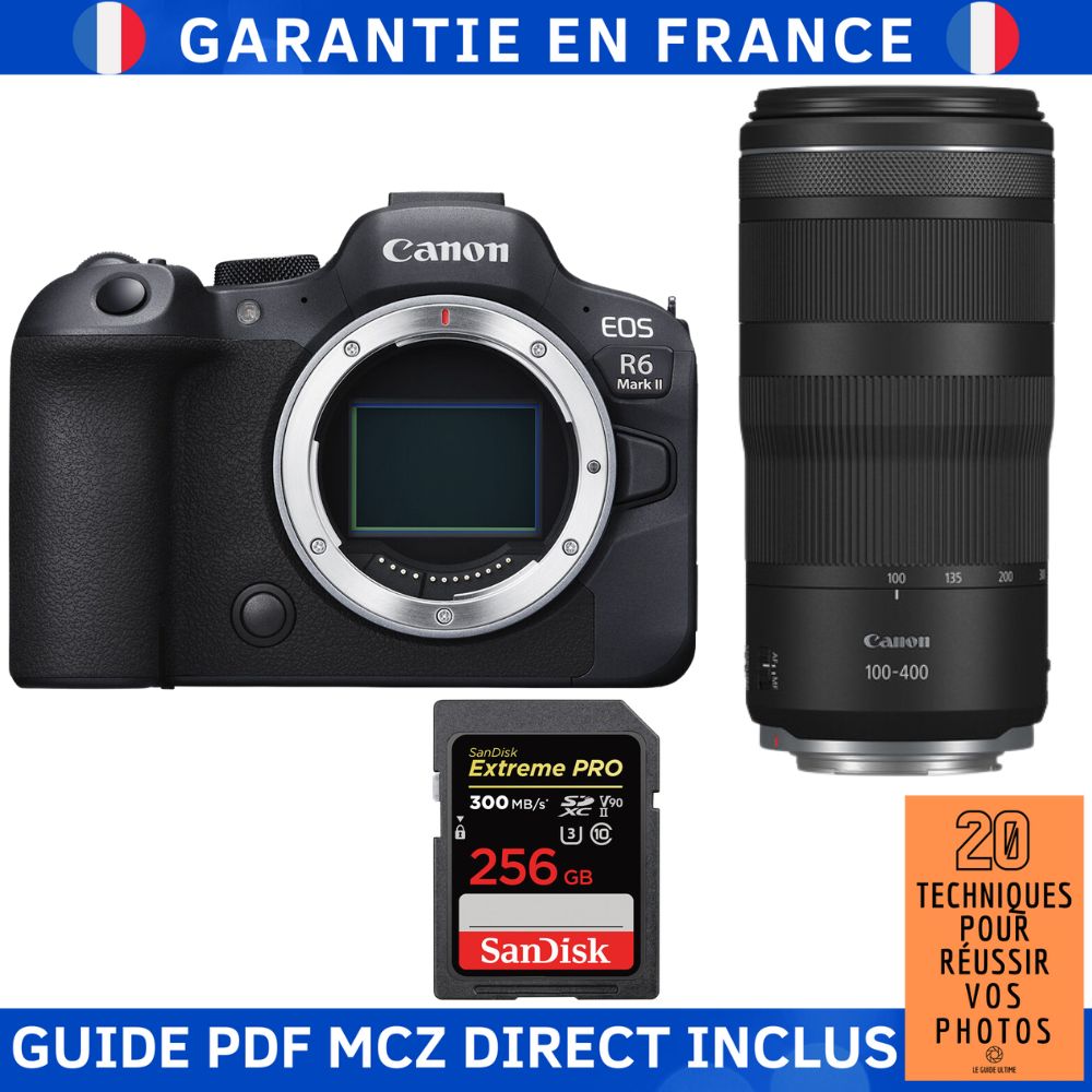 Canon EOS R6 Mark II + RF 100 400mm f5.6 8 IS USM + 1 SanDisk Extreme PRO UHS II SDXC 300 MB/ + Guide PDF MCZ DIRECT '20 TECHNIQUES POUR RÉUSSIR VOS PHOTOS - vue 4