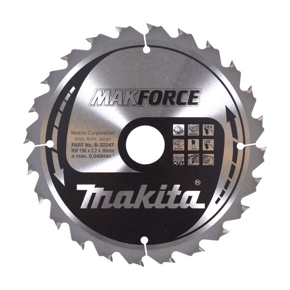 Lame de scie MAKFORCE B 32247 pour une coupe nette dans le bois Medium Cut Makita B 32247