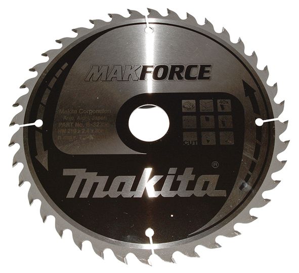 Lame de scie MAKFORCE B 32356 pour une coupe nette dans le bois Medium Cut Makita B 32356