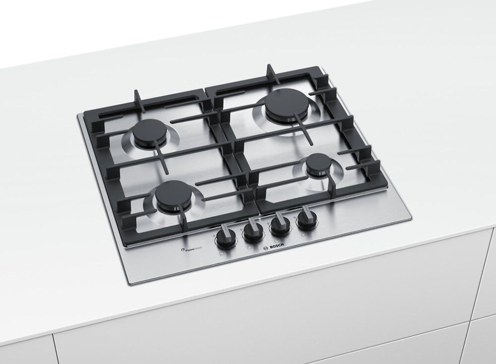 Bosch Serie PCP6A5B90 Table de cuisson au gaz Acier inoxydable - 4 foyers