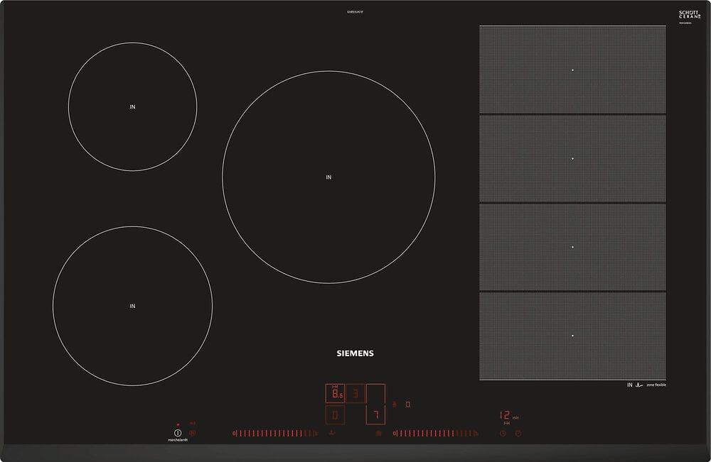 SIEMENS Table induction 80 cm 5 foyers EX851LVC1F - vue 6