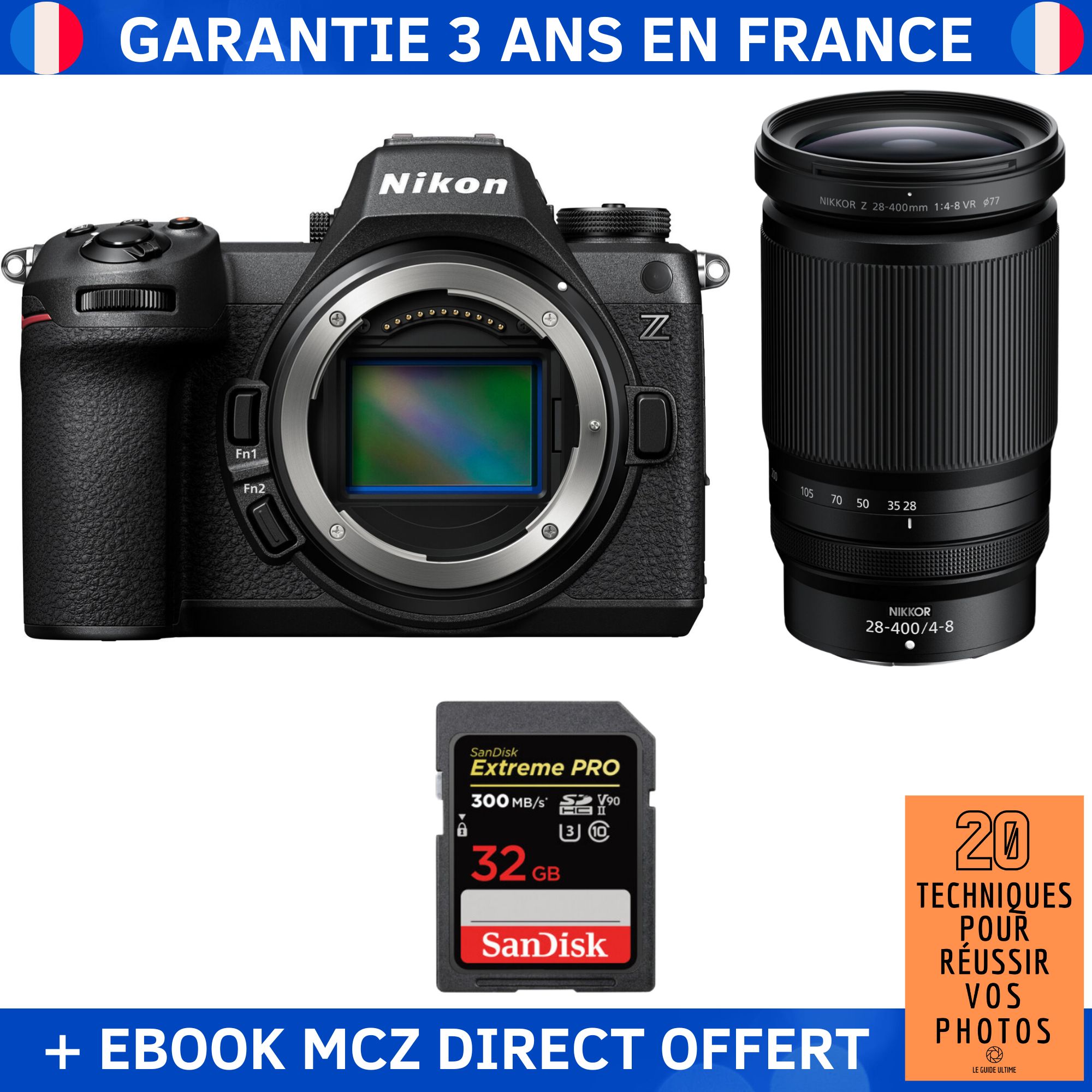 Nikon Z6 III + Z 28 400mm f4 8 VR + 1 SanDisk Extreme PRO UHS II SDXC 300 MB/ + Ebook '20 Techniques pour Réussir vos Photos' Appareil Photo Hybride Nikon - vue 3