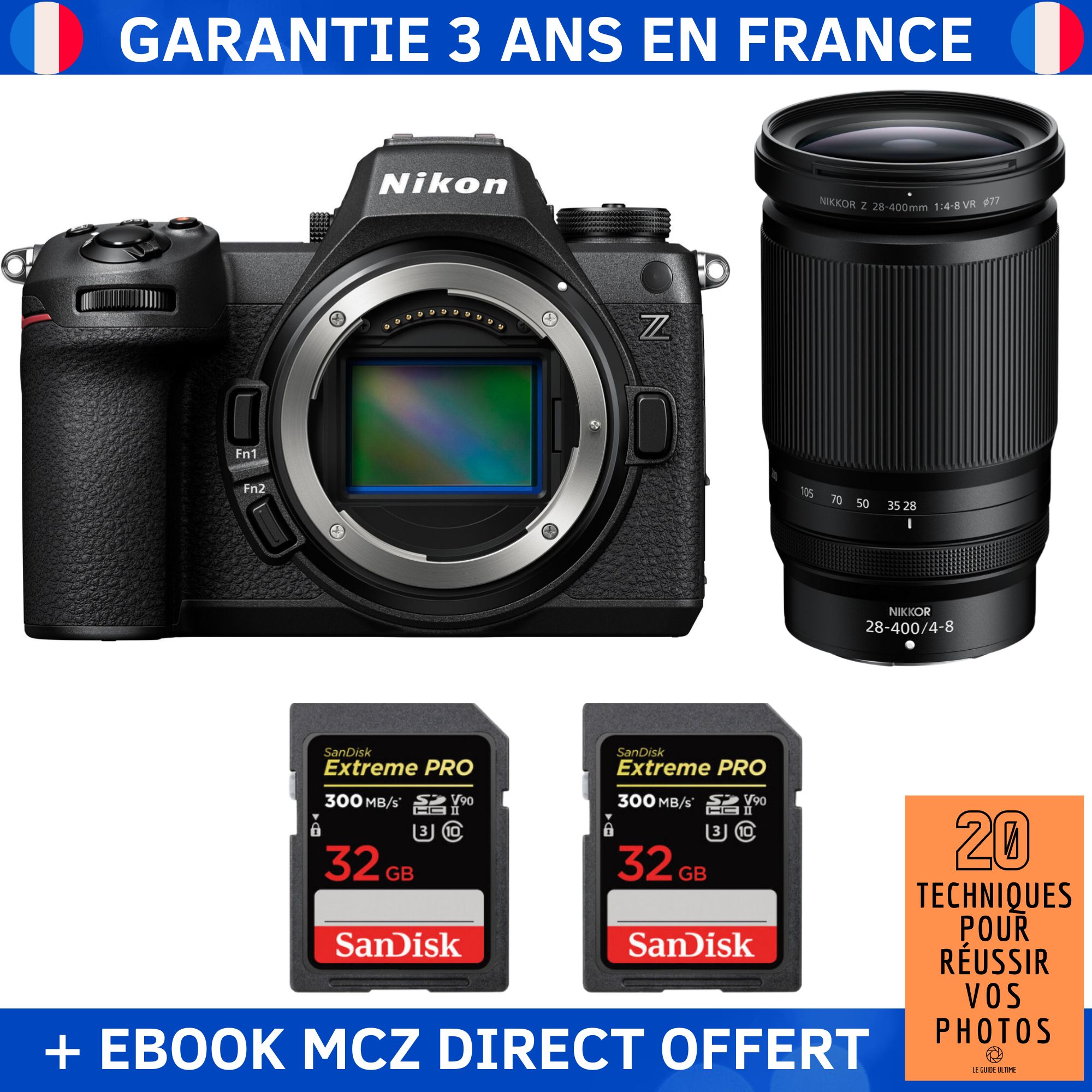Nikon Z6 III + Z 28 400mm f4 8 VR + 2 SanDisk Extreme PRO UHS II SDXC 300 MB/ + Ebook '20 Techniques pour Réussir vos Photos' Appareil Photo Hybride Nikon - vue 4