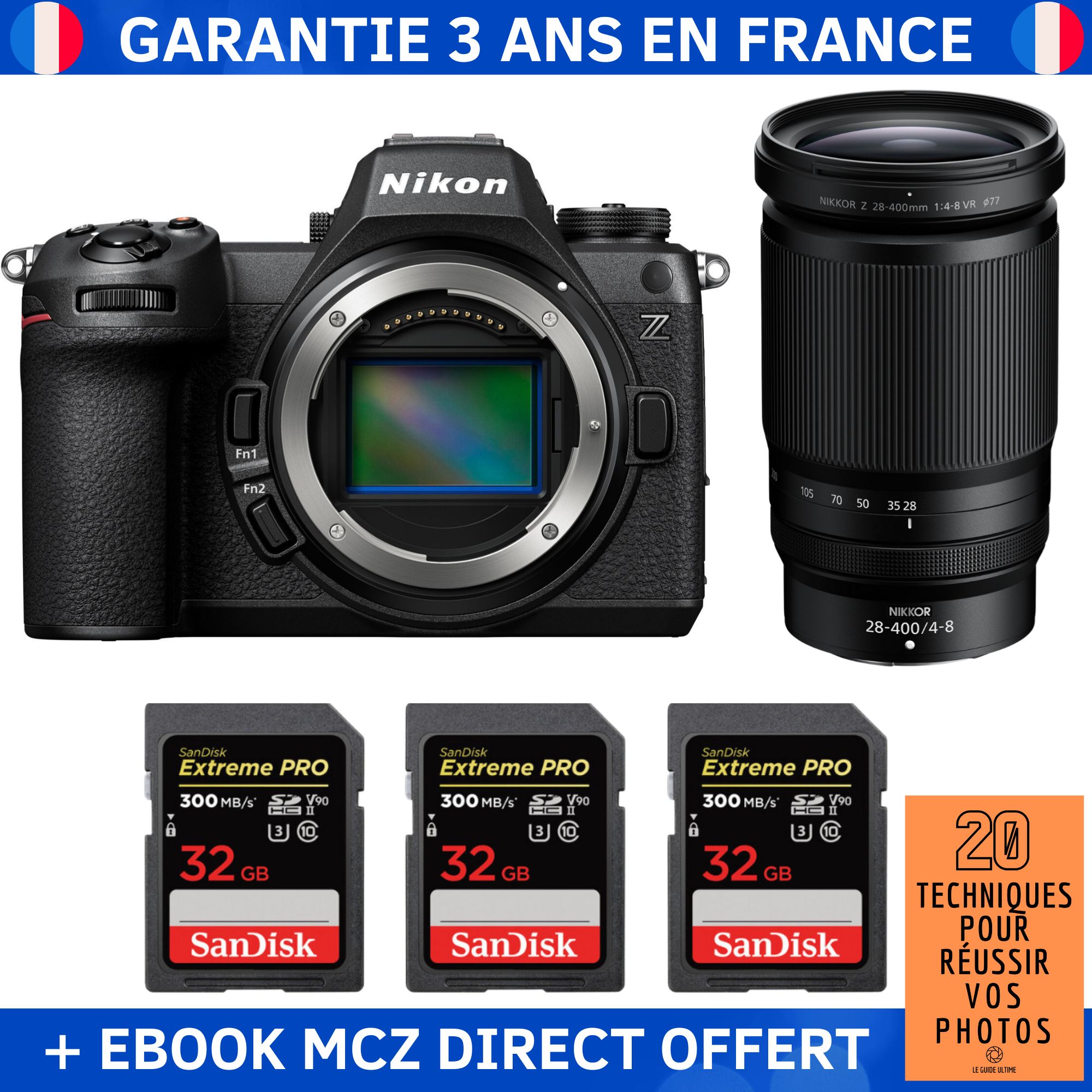 Nikon Z6 III + Z 28 400mm f4 8 VR + 3 SanDisk Extreme PRO UHS II SDXC 300 MB/ + Ebook '20 Techniques pour Réussir vos Photos' Appareil Photo Hybride Nikon - vue 5