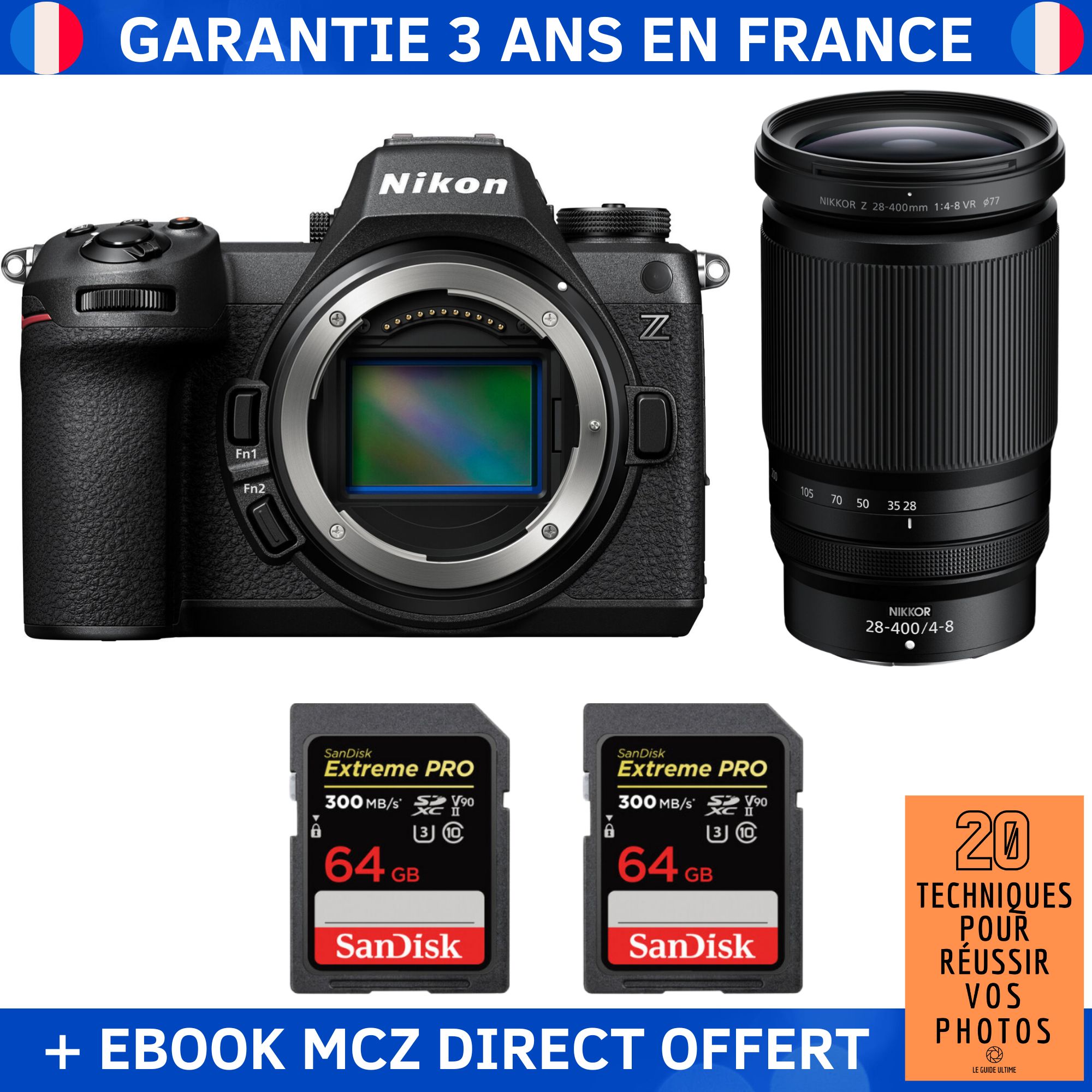 Nikon Z6 III + Z 28 400mm f4 8 VR + 2 SanDisk Extreme PRO UHS II SDXC 300 MB/ + Ebook '20 Techniques pour Réussir vos Photos' Appareil Photo Hybride Nikon - vue 5