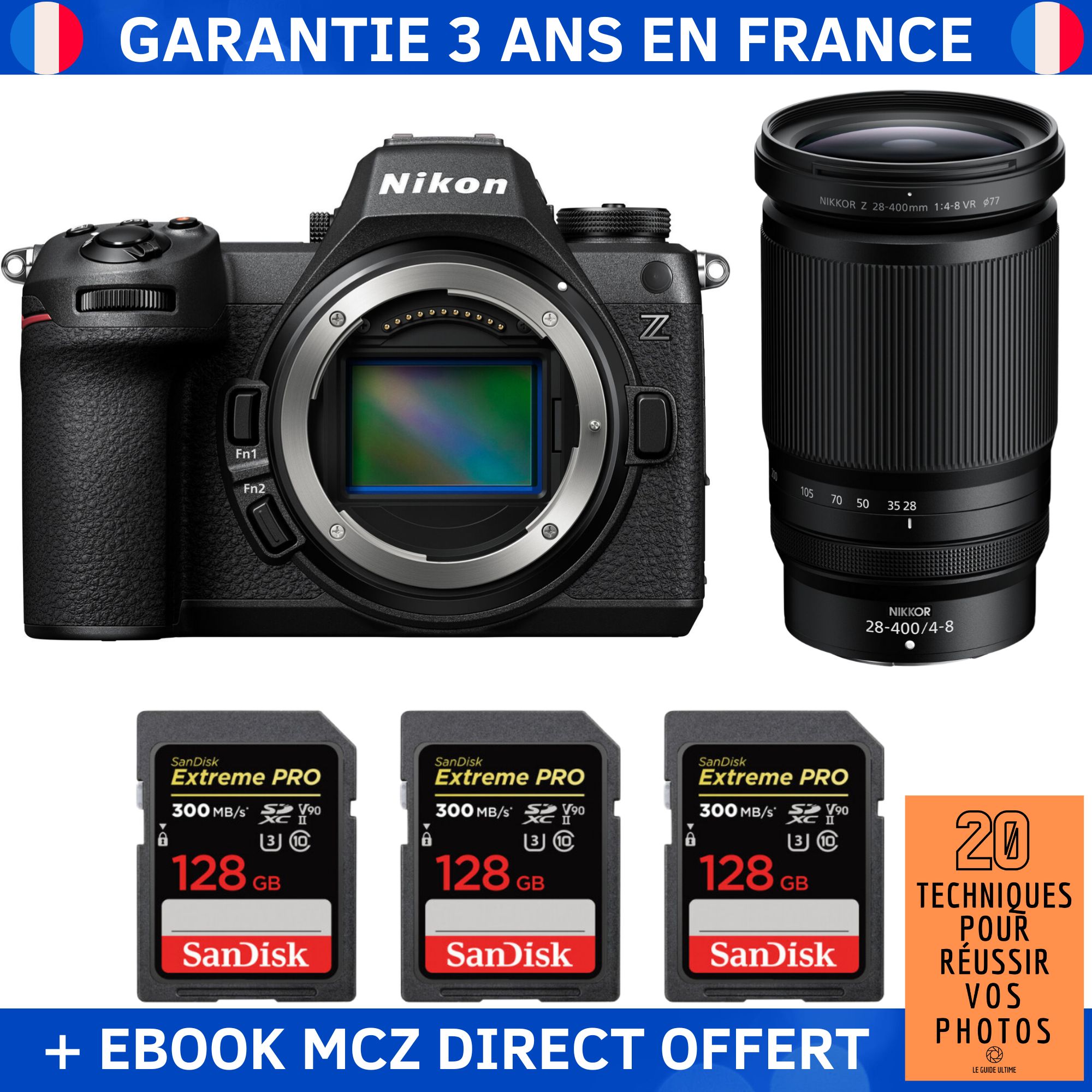 Nikon Z6 III + Z 28 400mm f4 8 VR + 3 SanDisk Extreme PRO UHS II SDXC 300 MB/ + Ebook '20 Techniques pour Réussir vos Photos' Appareil Photo Hybride Nikon - vue 4