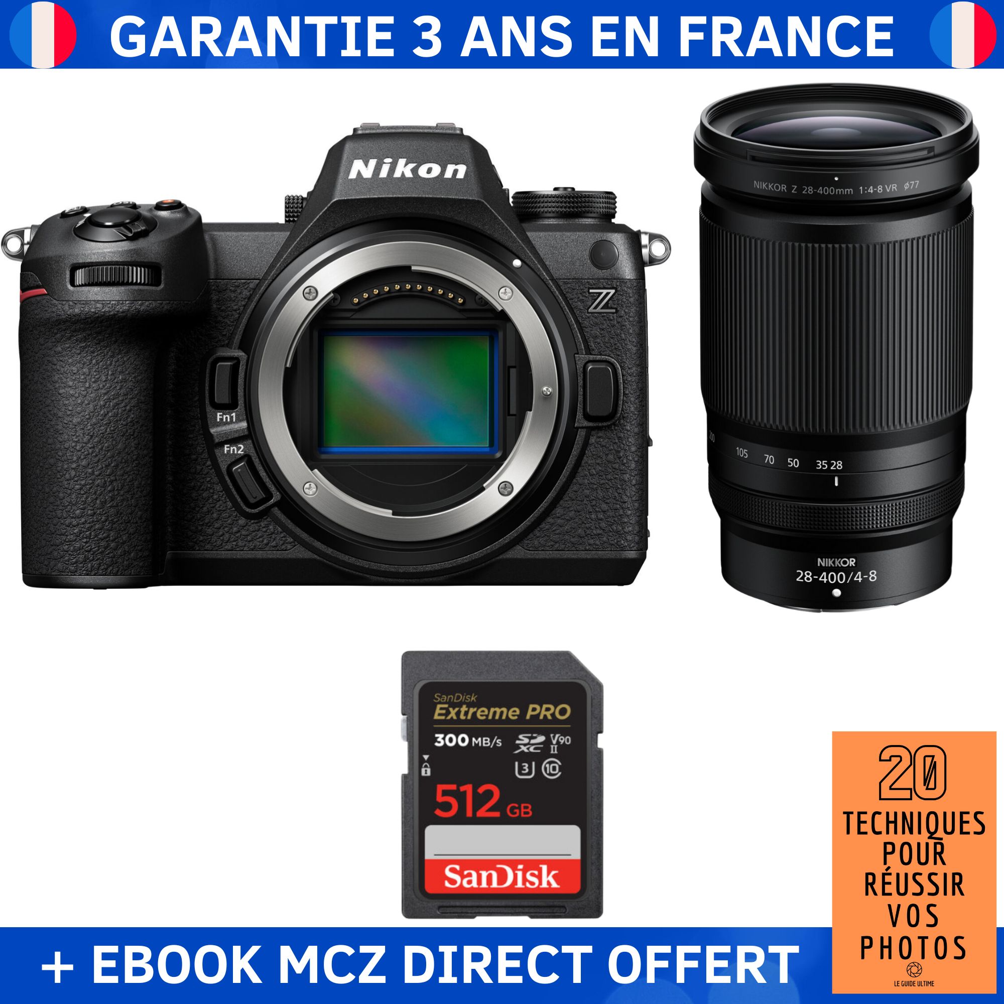 Nikon Z6 III + Z 28 400mm f4 8 VR + 1 SanDisk Extreme PRO UHS II SDXC 300 MB/ + Ebook '20 Techniques pour Réussir vos Photos' Appareil Photo Hybride Nikon - vue 5