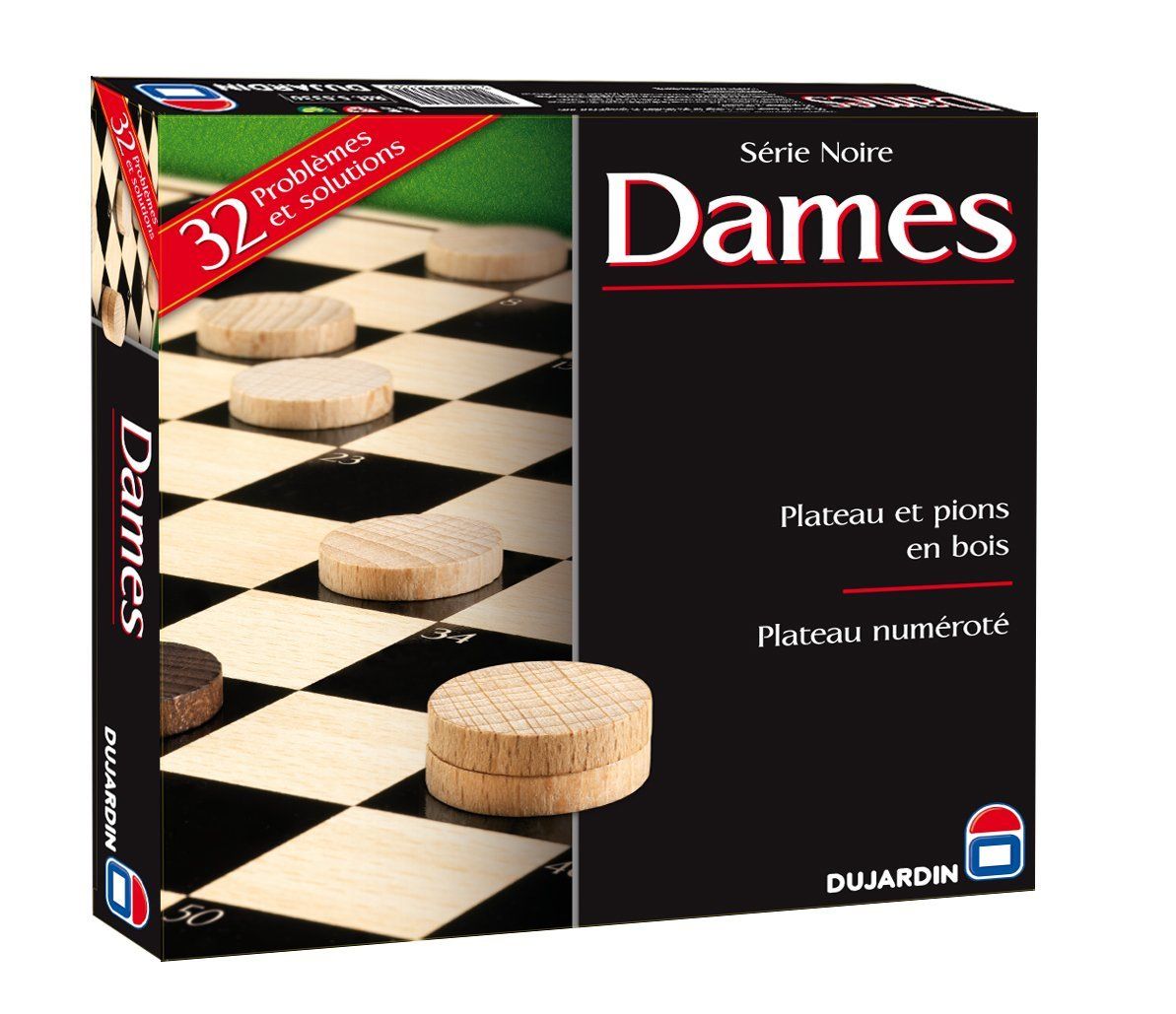 Dujardin Dames Jeu de Société 1 livret Inclus Avec Des Tactiques de Jeu Se joue à 2 A partir de Bois - vue 3
