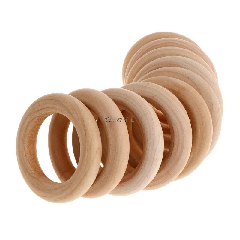 Pièces/Lot Anneau En Bois Naturel Décoration De La Maison Animal Perroquet Oiseau Perroquet Jouets Mâcher Des Dents Molaires Meulage