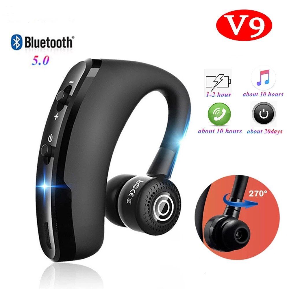 Casque sans fil V9 Casque Bluetooth Casque sans fil Bluetooth avec micro Sports Driver