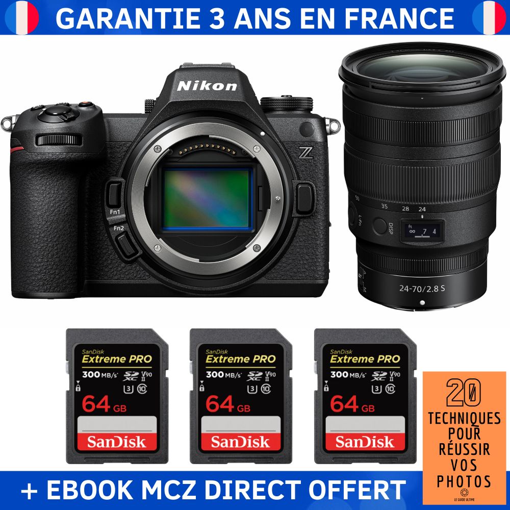 Nikon Z6 III + Z 24 70mm f2.8 + 3 SanDisk Extreme PRO UHS II SDXC 300 MB/ + Ebook '20 Techniques pour Réussir vos Photos' Appareil Photo Hybride Nikon - vue 4