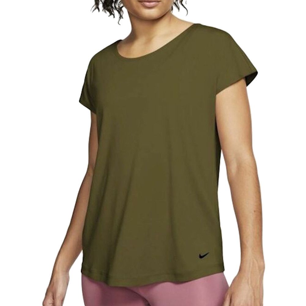 T-Shirt De Running Kaki Femme Nike Elastika