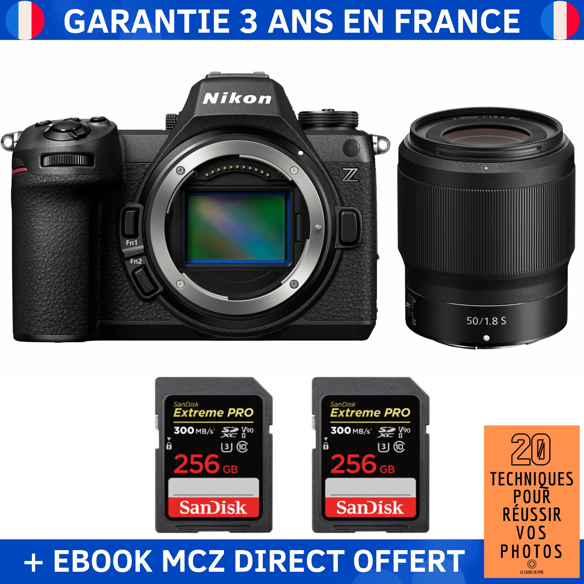 Nikon Z6 III + Z 50mm f1.8 + 2 SanDisk Extreme PRO UHS II SDXC 300 MB/ + Ebook '20 Techniques pour Réussir vos Photos' Appareil Photo Hybride Nikon - vue 4