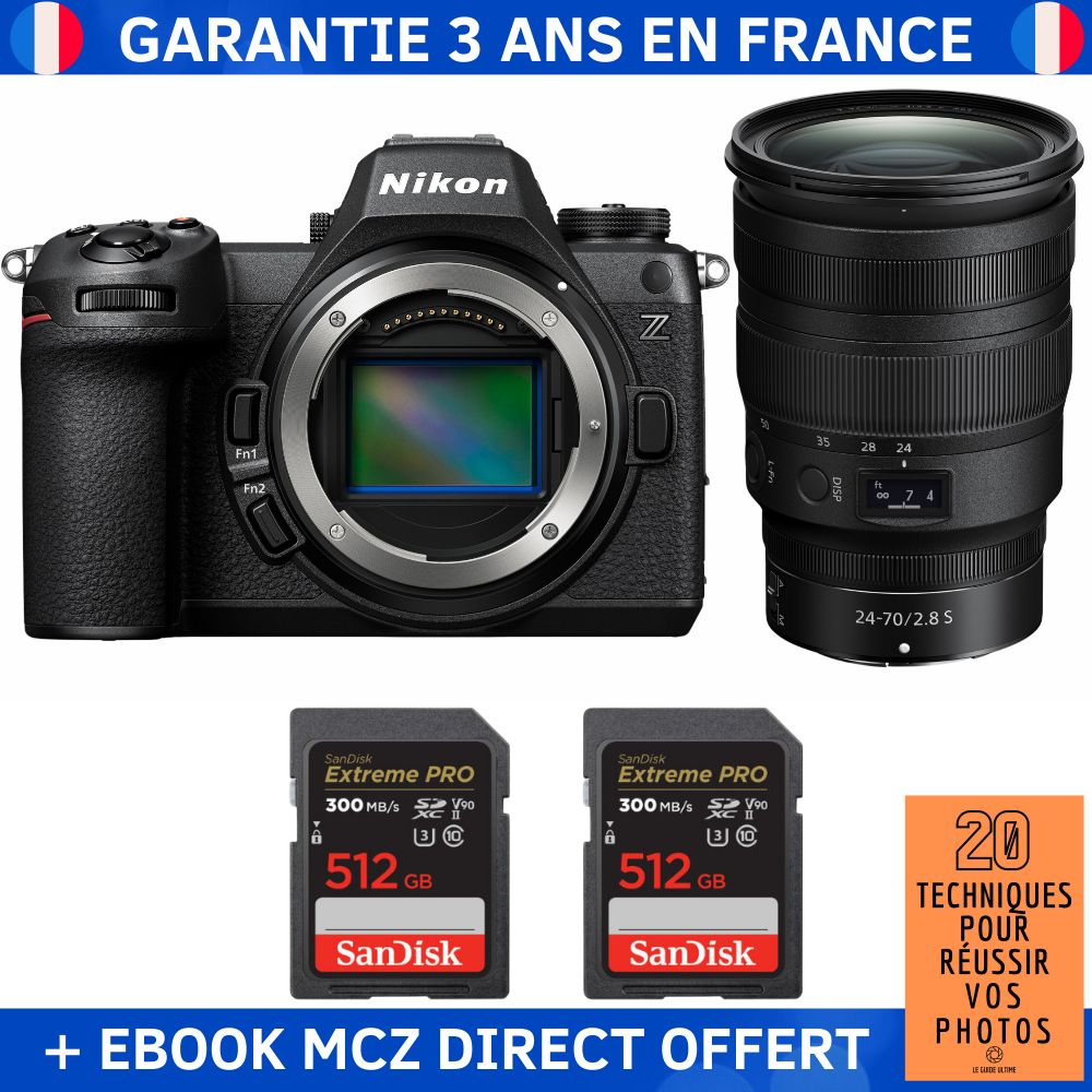 Nikon Z6 III + Z 24 70mm f2.8 + 2 SanDisk Extreme PRO UHS II SDXC 300 MB/ + Ebook '20 Techniques pour Réussir vos Photos' Appareil Photo Hybride Nikon - vue 4