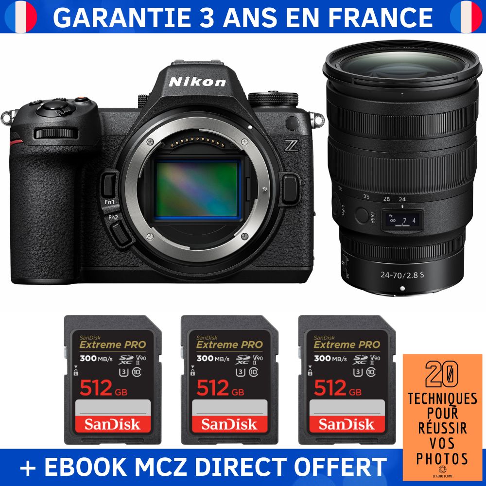 Nikon Z6 III + Z 24 70mm f2.8 + 3 SanDisk Extreme PRO UHS II SDXC 300 MB/ + Ebook '20 Techniques pour Réussir vos Photos' Appareil Photo Hybride Nikon - vue 3