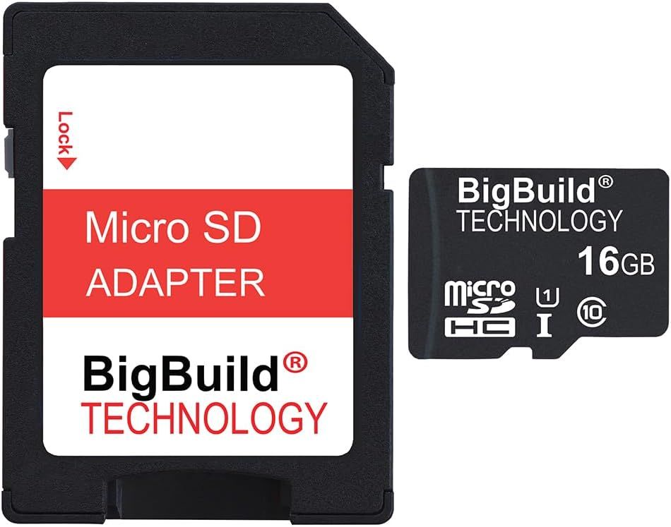 16Go Ultra Rapide Class 10 80Mo/s MicroSD SDHC Carte mémoire pour Garmin DriveSmart 61 LMT-S Navigator, Adaptateur SD Inclus