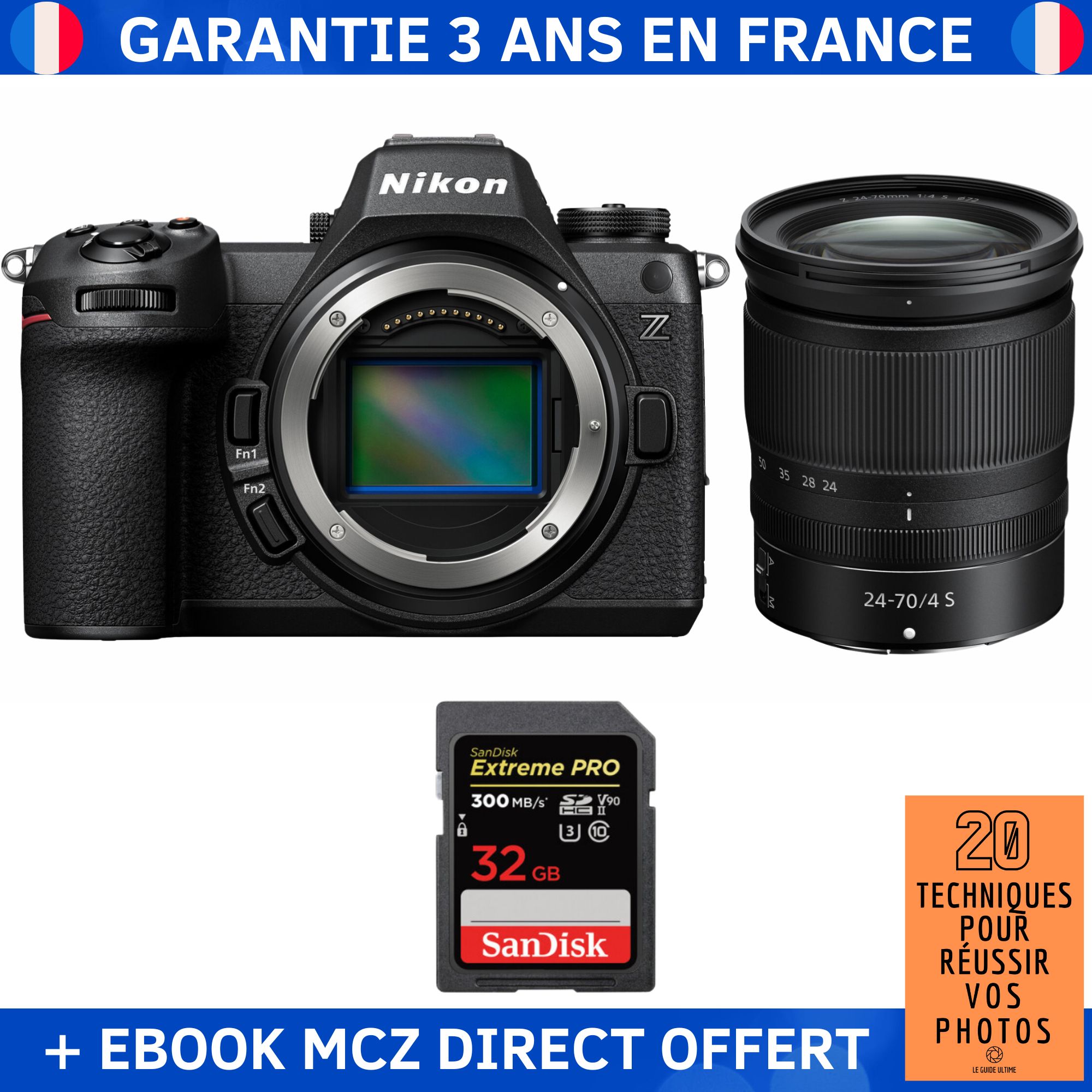 Nikon Z6 III + Z 24 70mm f4 + 1 SanDisk Extreme PRO UHS II SDXC 300 MB/ + Ebook '20 Techniques pour Réussir vos Photos' Appareil Photo Hybride Nikon - vue 4
