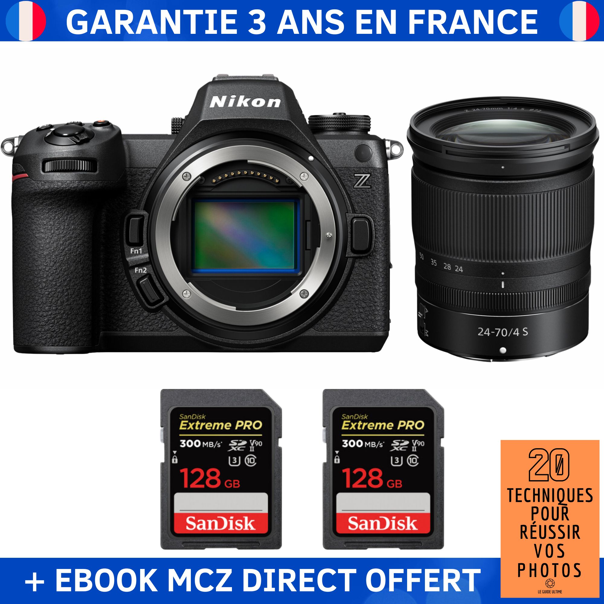 Nikon Z6 III + Z 24 70mm f4 + 2 SanDisk Extreme PRO UHS II SDXC 300 MB/ + Ebook '20 Techniques pour Réussir vos Photos' Appareil Photo Hybride Nikon - vue 5