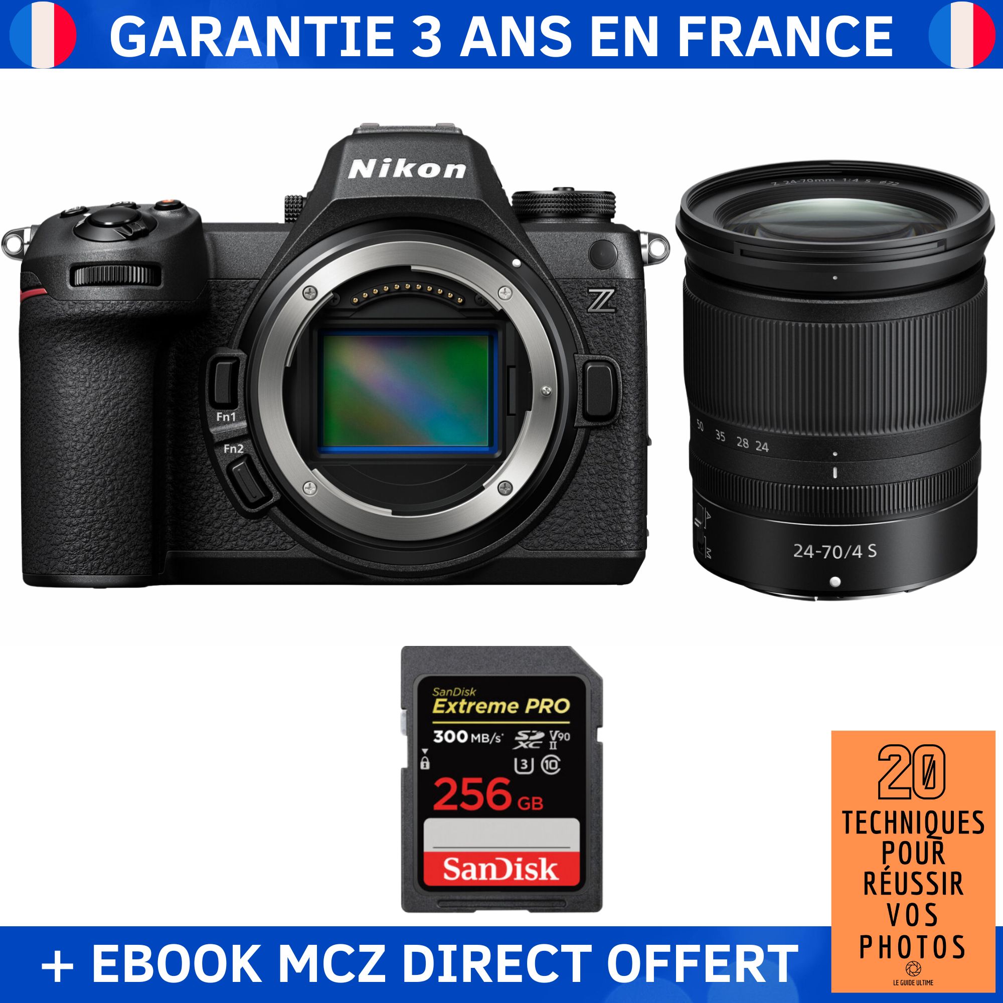 Nikon Z6 III + Z 24 70mm f4 + 1 SanDisk Extreme PRO UHS II SDXC 300 MB/ + Ebook '20 Techniques pour Réussir vos Photos' Appareil Photo Hybride Nikon - vue 2