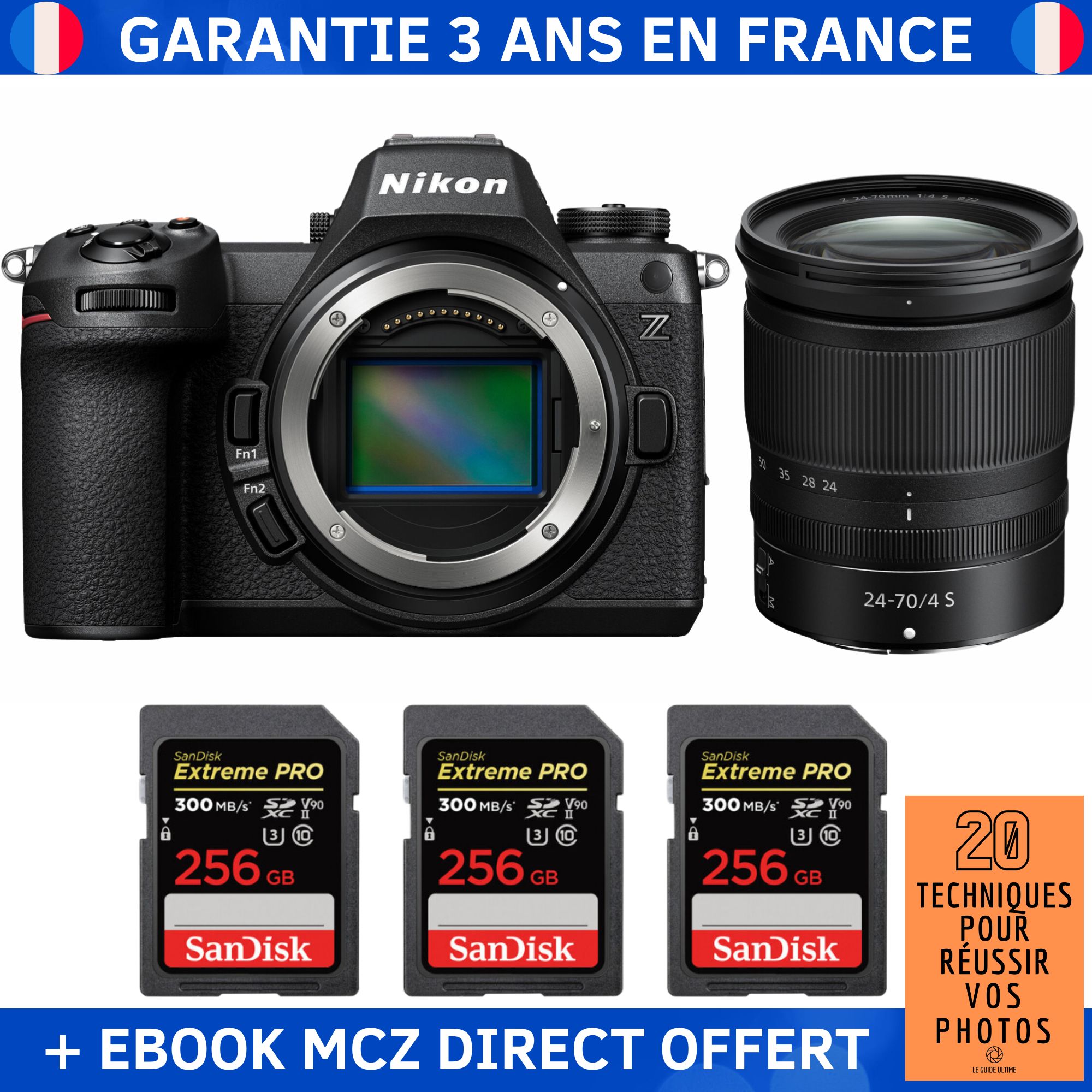 Nikon Z6 III + Z 24 70mm f4 + 3 SanDisk Extreme PRO UHS II SDXC 300 MB/ + Ebook '20 Techniques pour Réussir vos Photos' Appareil Photo Hybride Nikon - vue 5
