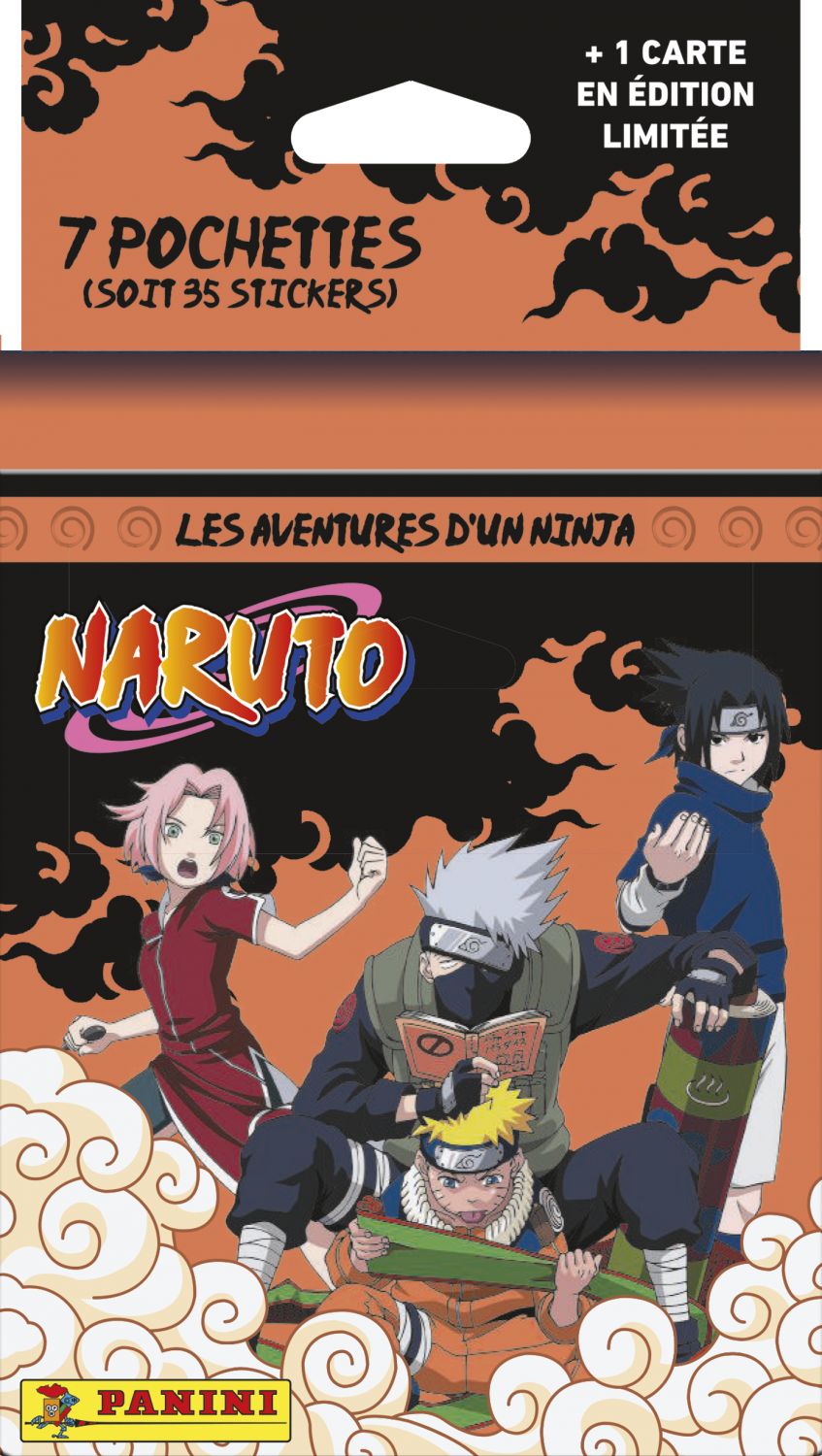 Carte à collectionner Panini Naruto Blister 7 pochettes + 1 carte édition limitée - vue 2