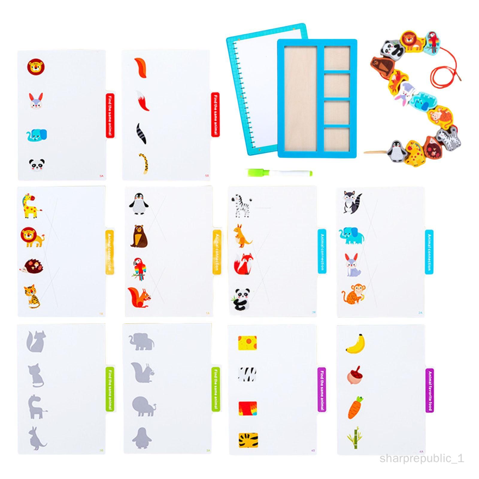  - Jeu De Mémoire Planche À Dessin Double Face Dentelle Stylo Jouets Ensemble Jouer Apprendre À Compter Animal