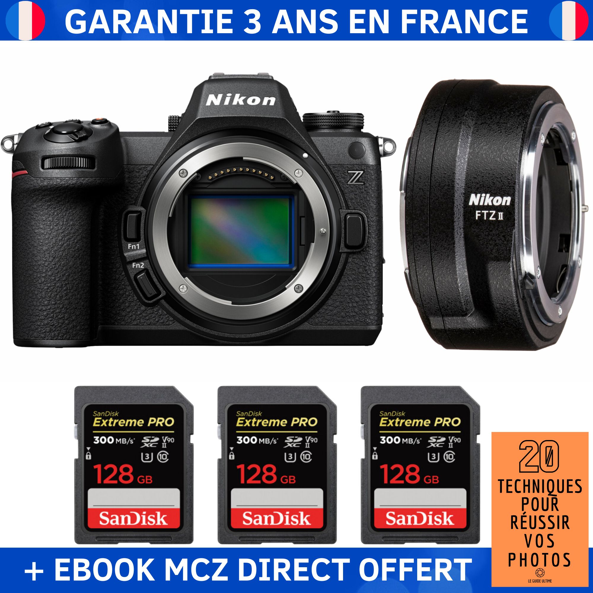 Nikon Z6 III + FTZ II + 3 SanDisk Extreme PRO UHS II SDXC 300 MB/ + Ebook '20 Techniques pour Réussir vos Photos' Appareil Photo Hybride Nikon - vue 5