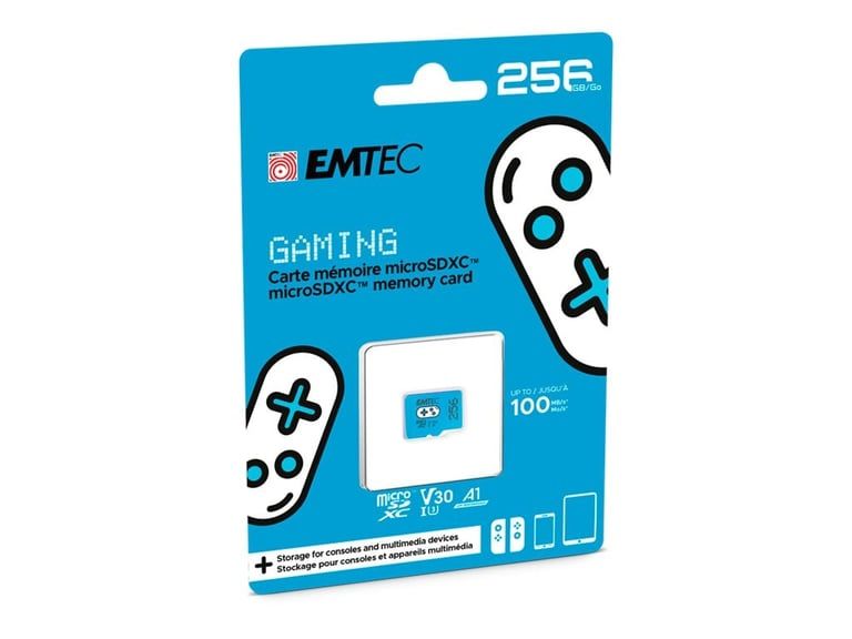 Carte mémoire Gaming microSD UHS I U3 V30 A1A2 Emtec - vue 9
