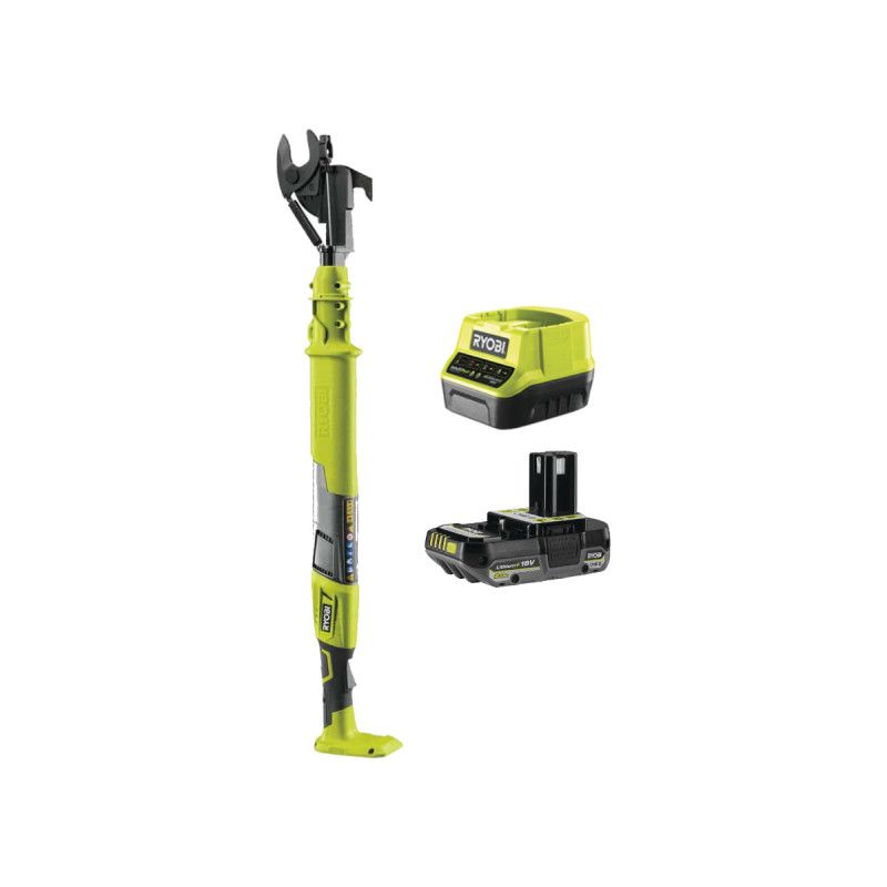 Pack RYOBI Coupe branches OLP1832BX 18V One+ 1 Batterie 2.0Ah 1 Chargeur rapide