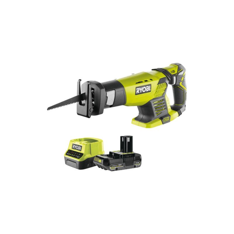 Pack RYOBI Scie sabre RRS1801M 18V One+ 1 Batterie 2.0Ah 1 Chargeur rapide - vue 2