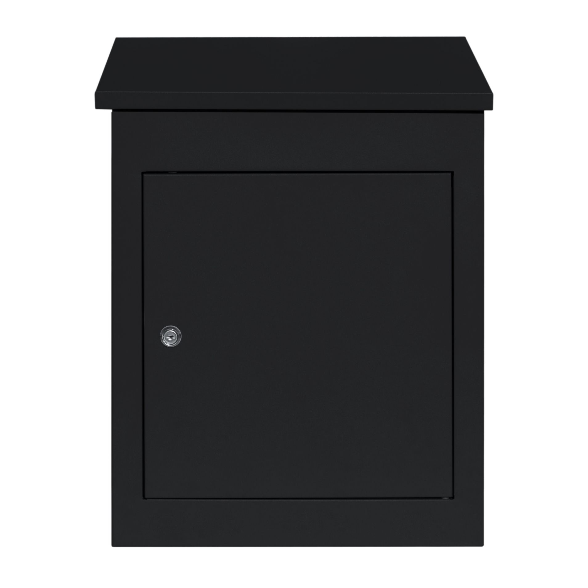 Boîte à Colis Anti-vol Noire en Acier Boîtes aux Lettres Murale Colissimo - Grande boîtes jusqu'à 35 x 19 x 15 cm - 100 % Sécurisée [Notification Scan code barres + 2 Clés ] Livrée à Plat