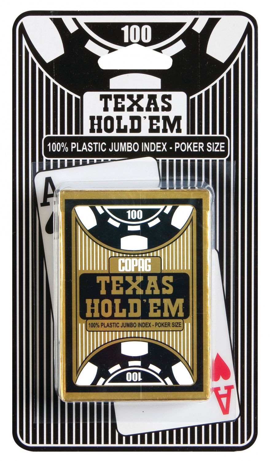 Cartes À Jouer Copag Gold Poker Plastic Jumbo 2 Index & Blister 10001541 0001