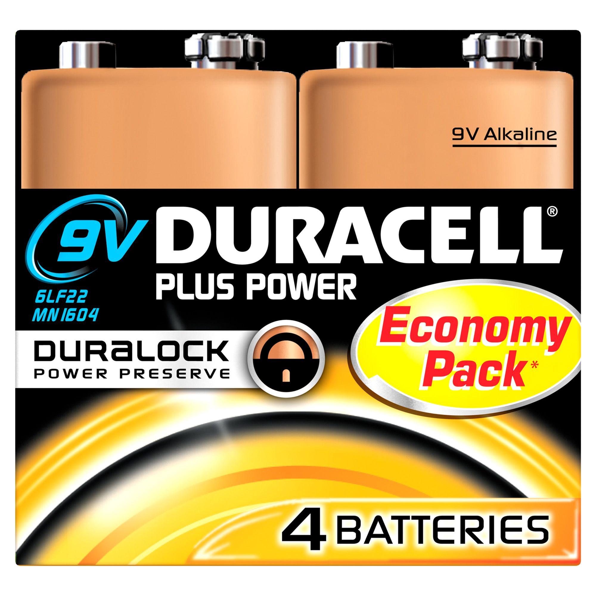 Duracell Piles alcalines 9V Plus 4 pièces - vue 2