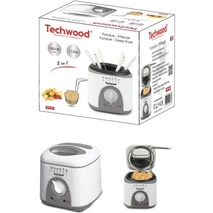 TECHWOOD Friteuse + Fondue 2 en 1
