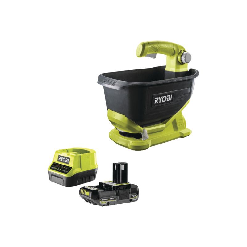 Pack RYOBI Epandeur à main OSS1800 18V One+ 1 Batterie 2.0Ah 1 Chargeur rapide
