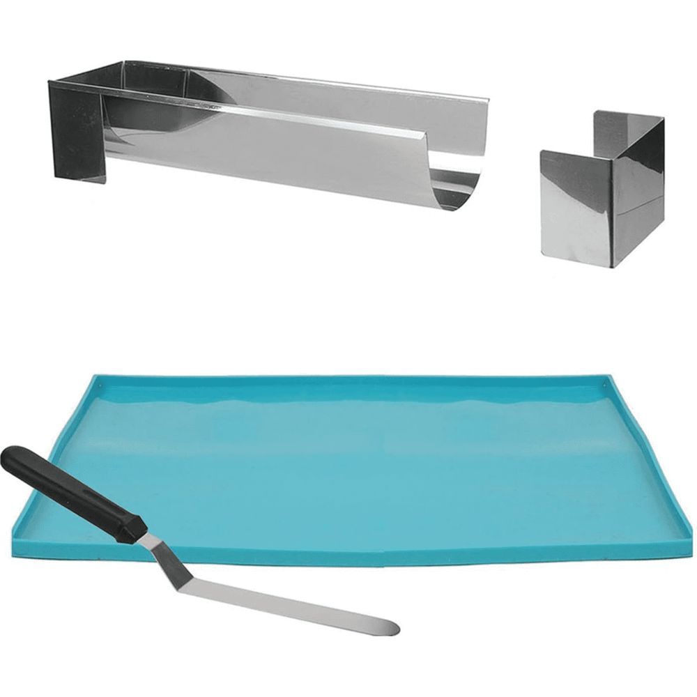 Kit Pâtisserie Lily Cook Buche Moule Plaque Genoise Spatule