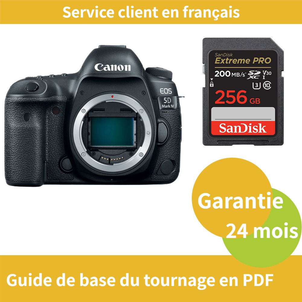 Canon EOS 5D Mark IV Camera+SanDisk Extreme PRO carte SDXC jusqu'à 200 Mos