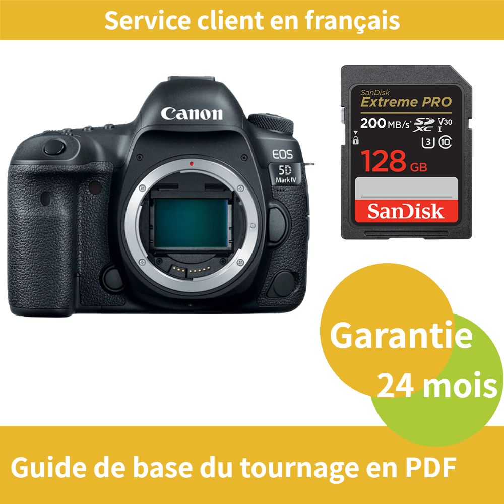 Canon EOS 5D Mark IV Camera+SanDisk Extreme PRO carte SDXC jusqu'à 200 Mos - vue 2