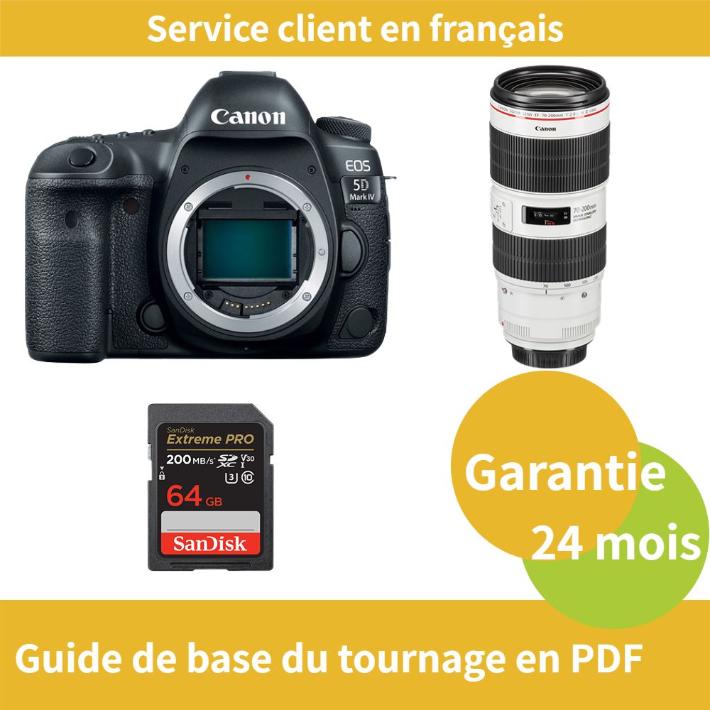 Canon EOS 5D Mark IV Caméra+Canon Objectif EF 70 200mm f2.8 IS III USM+SanDisk Extreme PRO carte SDXC UHS I jusqu'à 200 - vue 3