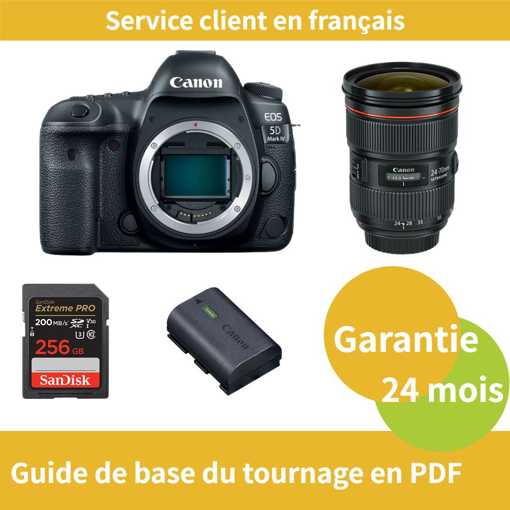 Canon EOS 5D Mark IV Caméra+CANON Objectif EF 24 70mm f2 8 II USM+Canon batterie LP E6NH Officielle+SanDisk Extreme PRO UHS I - vue 2