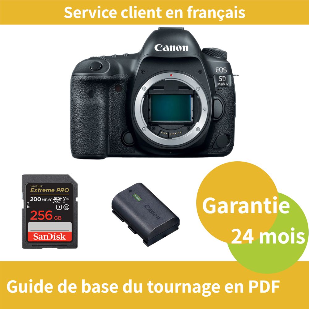 Canon EOS 5D Mark IV Caméra+Canon batterie LP E6NH Officielle+SanDisk Extreme PRO carte SDXC jusqu'à 200 Mos - vue 2