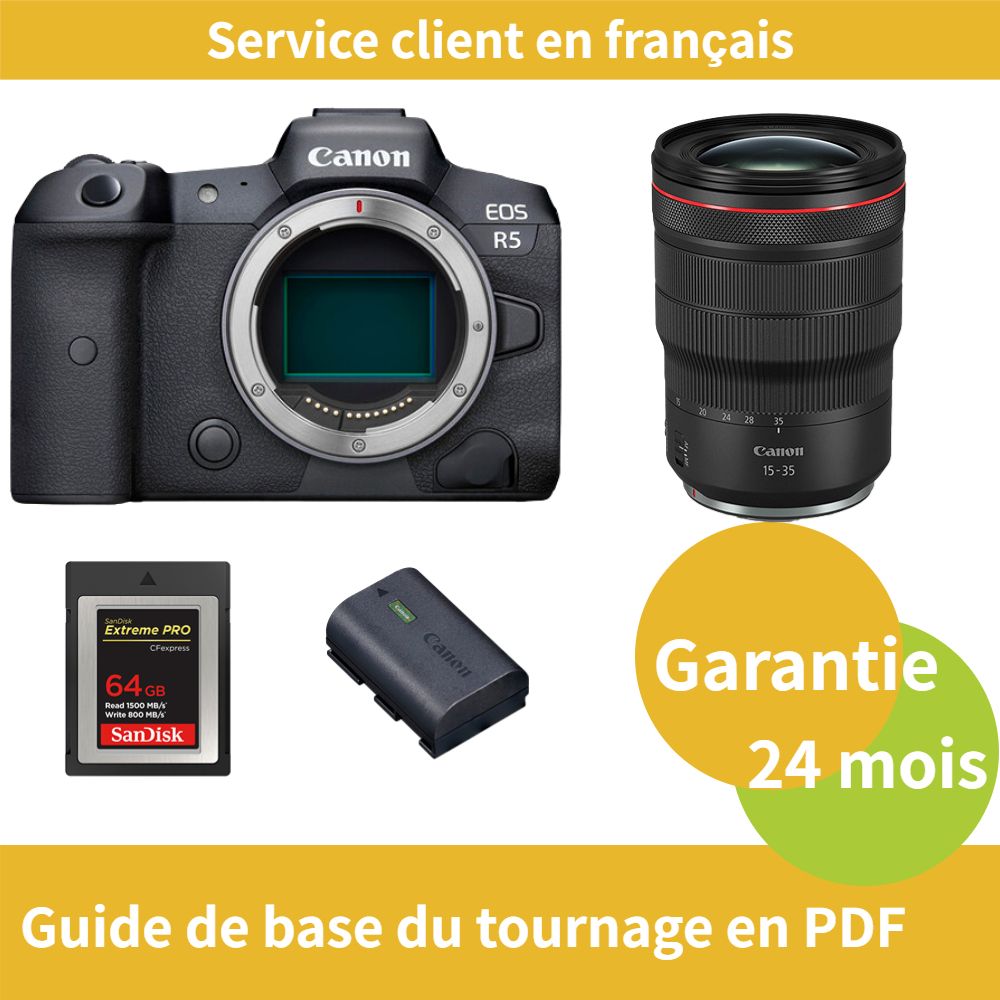 Canon EOS R5 Caméra+Canon Objectif RF 15 35MM F2.8 IS USM+Canon batterie LP E6NH Officielle+SanDisk Extreme SD card PRO CFexpress Type B - vue 4