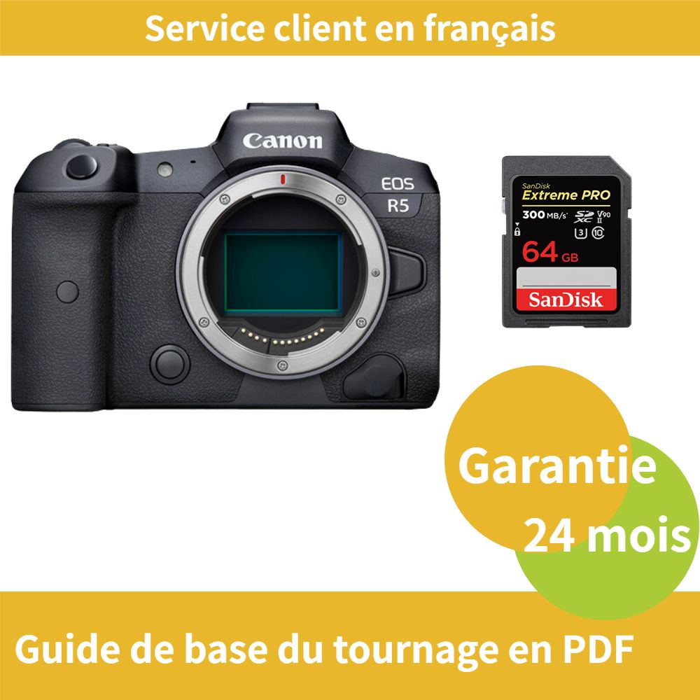 Canon EOS R5 Caméra+SanDisk Extreme PRO carte SDXC UHS II - vue 2