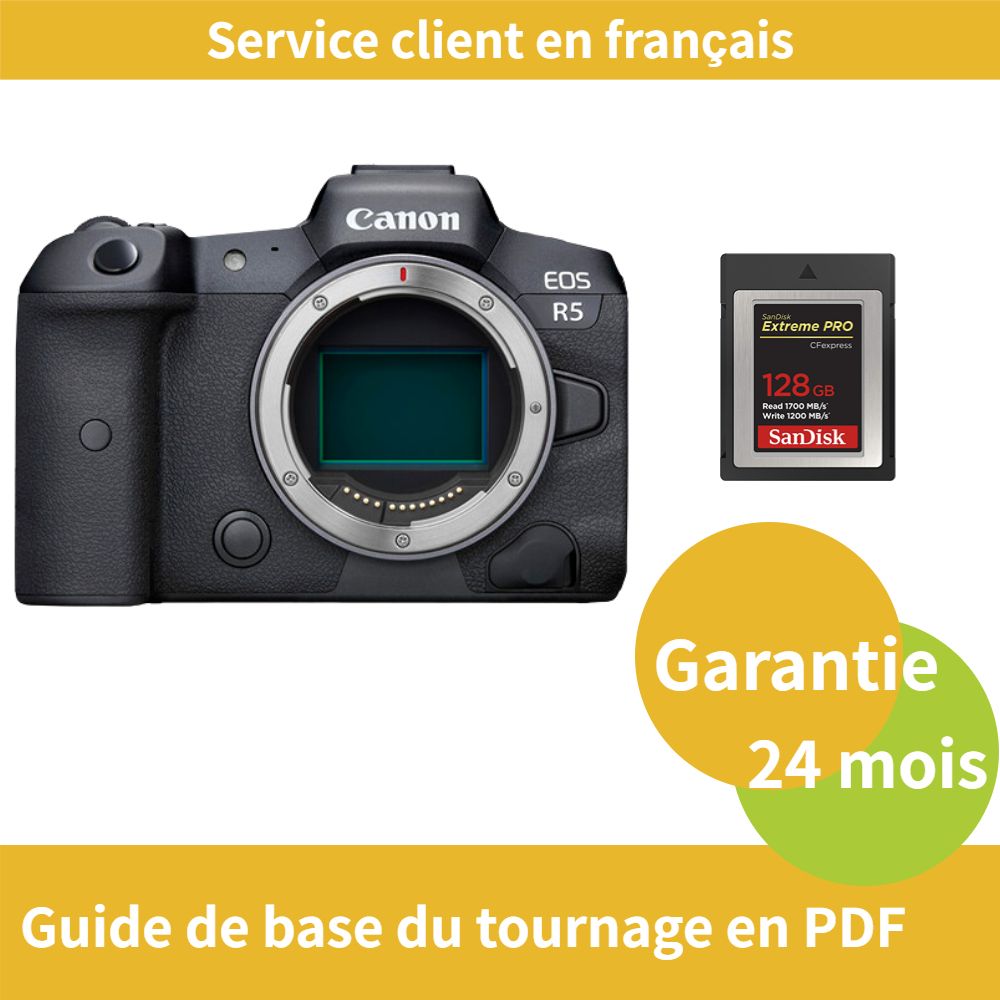 Canon EOS R5 Caméra+SanDisk Extreme SD card PRO CFexpress Type B - vue 2