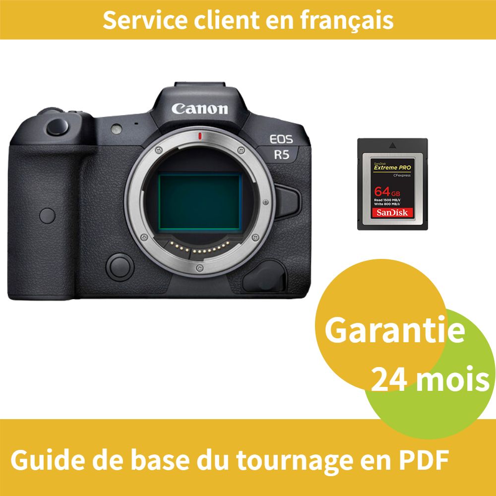 Canon EOS R5 Caméra+SanDisk Extreme SD card PRO CFexpress Type B - vue 4